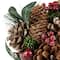 Mixed Foliage Frosted Pinecone and Berry Christmas Ball Ornament - 6"